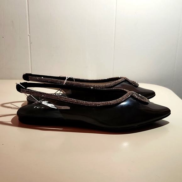 ❤️NWT VINTAGE TORRID SHOES - SLINGBACK RHINESTONE - PRINCESS FLAT WIDE WIDTH - Picture 7 of 15
